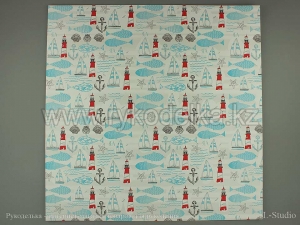 Бумага для скрапбукинга. Морской порт. 30,5х30,5см.