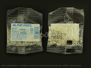 Бисер японский TOHO. 11/0 DEMI. Серебристый (PF0021). Металлик. 5гр.