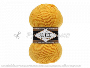 Пряжа Alize Lana Gold. 100гр.  Желтый (216)