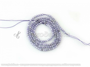 Бусины. Циркон (фианит) граненый. 2мм. Сиреневый. Нить.