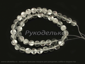 Бусины. Опал искусственный. 8мм. Серебристый. Нить