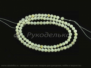 Бусины. Перламутр граненый 4мм. Нить.