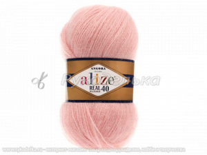 Пряжа Alize Angora Real 40. 100гр. Роза нежная (363)