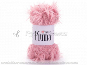 Пряжа YarnArt. Piuma 50гр. Пудра темная (4413).