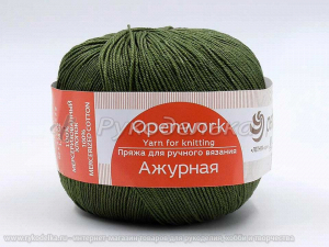 Пряжа Пехорка. Ажурная 50гр. Оливка темная (13)