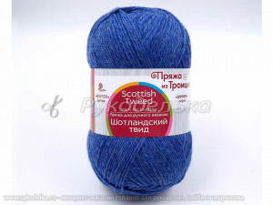 Пряжа троицкая. Шотландский Твид 100гр. Джинс меланж (373)