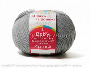 Пряжа троицкая. Кроха. 50гр. Серый светлый (08)