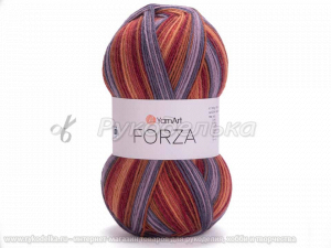 Пряжа YarnArt. Forza 100гр. Терракот-бордо-серый (2503).