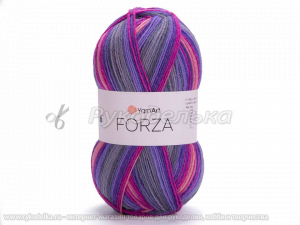 Пряжа YarnArt. Forza 100гр. Сирень-серый-розовый (2501).