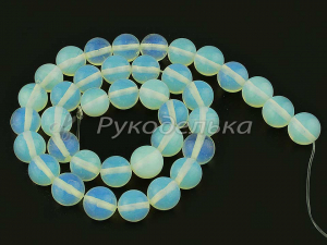 Бусины. Лунный камень (имитация). 10мм. Нить.