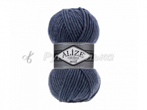 Пряжа Alize Superlana Maxi. 100гр. Джинс меланж (203)