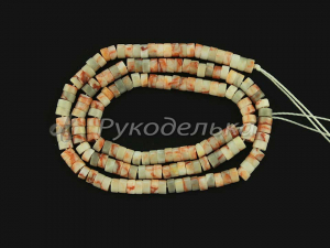 Бусины. Яшма. Диски 4мм. Нить.