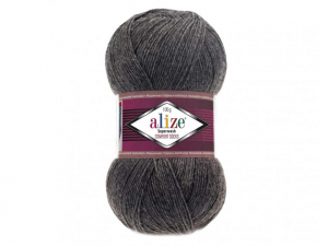 Пряжа Alize Superwash. 100гр. Серый темный (182)