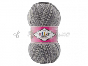 Пряжа Alize Superwash. 100гр. Серый меланж (7676)