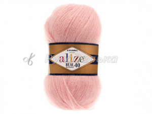 Пряжа Alize Angora Real 40. 100гр. Роза нежная (363)
