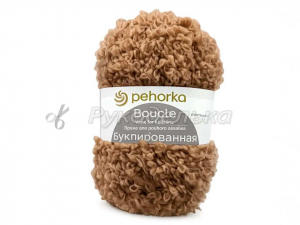 Пряжа Пехорка. Буклированная. 200гр. Коричневый светлый (416).