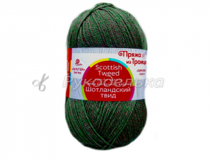 Пряжа троицкая. Шотландский Твид 100гр. Тайга меланж (1451)