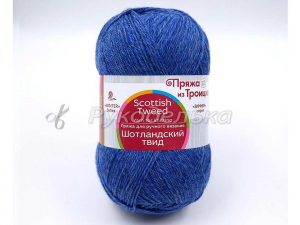 Пряжа троицкая. Шотландский Твид 100гр. Джинс меланж (373)